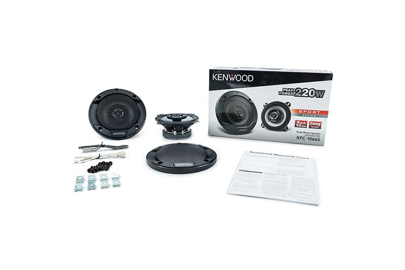 Kenwood KFC-1066S  4" Coaxial Speakers for Car Audio 220W Peak - Pair
