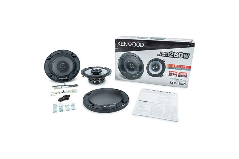 Kenwood KFC-1366S Pair 5.25" Car Audio Speakers 260W Peak Power