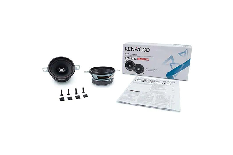 Kenwood KFC-835C 1-Way 3-1/2" Round Speaker System, 40W Max Power PAIR