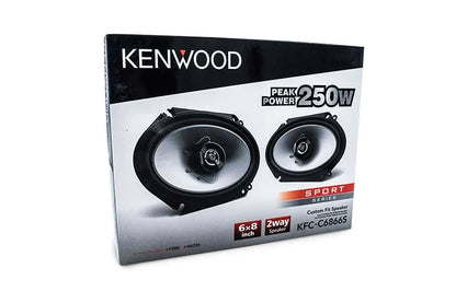 Kenwood KFC-C6866S Pair 6 x 8" Coaxial Speakers Car Audio 250W Max Power
