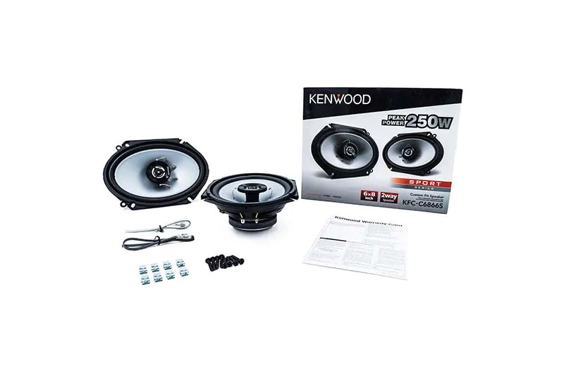 Kenwood KFC-C6866S Pair 6 x 8" Coaxial Speakers Car Audio 250W Max Power