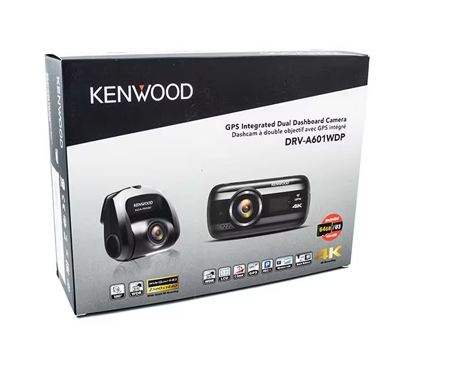 Kenwood DRV-A601WDP 4K Ultra HD Dual Dash Cameras Includes 2 Cameras