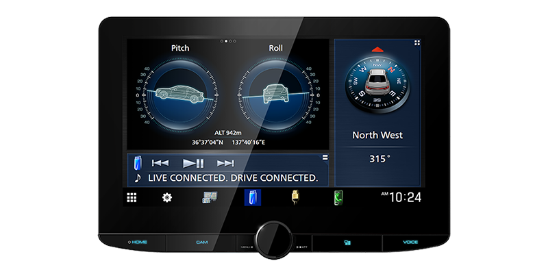 Kenwood DMX1038S 10.1" HD Floating Panel Digital Multimedia Receiver – Wireless Apple CarPlay & Android Auto