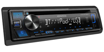 Kenwood KDC-BT282U CD Receiver w/Bluetooth, Front USB and AUX, Blue Illumination