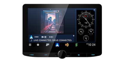 Kenwood DMX1038S 10.1" HD Floating Panel Digital Multimedia Receiver – Wireless Apple CarPlay & Android Auto