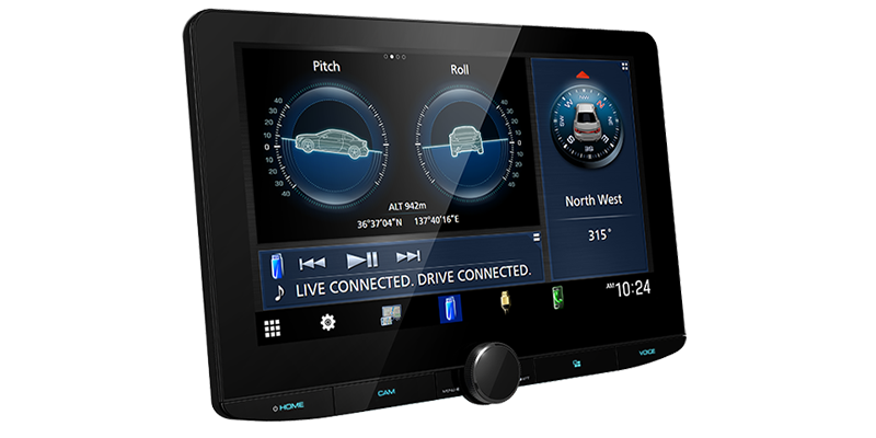 Kenwood DMX1038S 10.1" HD Floating Panel Digital Multimedia Receiver – Wireless Apple CarPlay & Android Auto