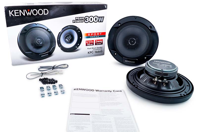 Kenwood KFC-1666S Pair 6.5" Car Audio Speakers 300W Peak Power