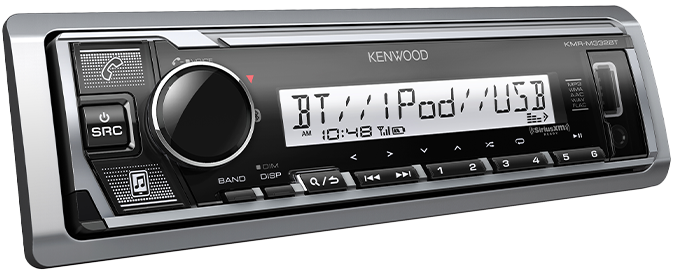 Kenwood KMR-M332BT 1-DIN Marine Digital Media Bluetooth Receiver USB AUX AM/FM