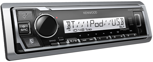 Kenwood KMR-M332BT 1-DIN Marine Digital Media Bluetooth Receiver USB AUX AM/FM