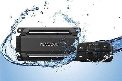 Kenwood KAC-M5024BT 600W 4 Channel Compact Amplifier, Waterproof w/ Bluetooth