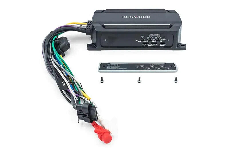 Kenwood KAC-M5024BT 600W 4 Channel Compact Amplifier, Waterproof w/ Bluetooth