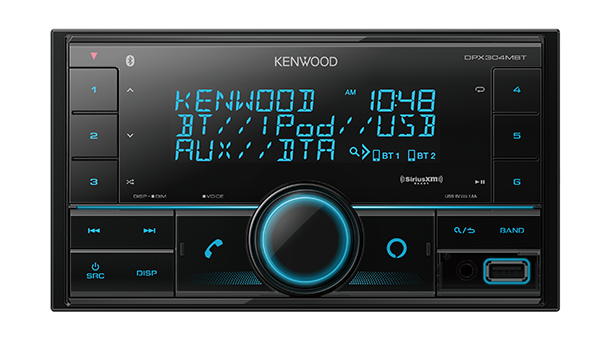 Kenwood DPX304MBT Double DIN Digital Media Receiver with Bluetooth Amazon Alexa and Spotify ready