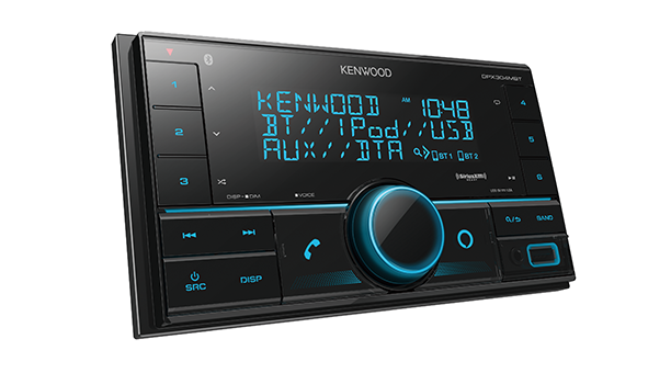 Kenwood DPX304MBT Double DIN Digital Media Receiver with Bluetooth Amazon Alexa and Spotify ready