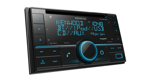 Kenwood DPX504BT Double DIN CD Receiver Bluetooth, Amazon Alexa, Spotify Ready Front USB & Aux In