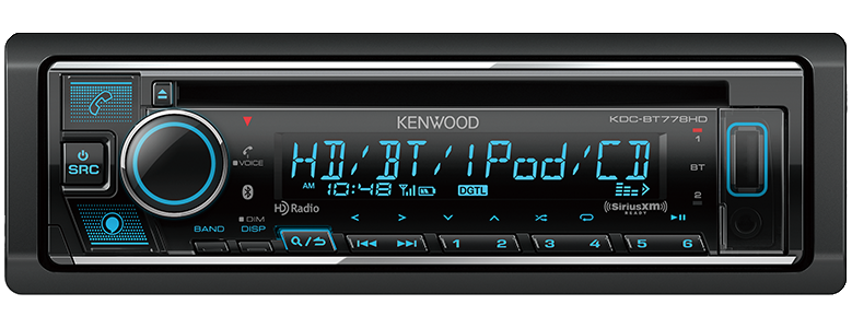Kenwood KDC-BT778HD CD Receiver with Bluetooth Alexa Built-In HD Radio Spotify Pandora Sirius Ready