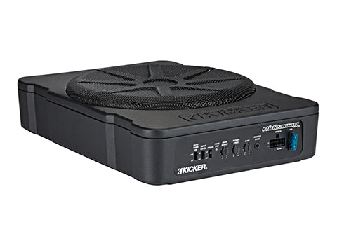 Kicker Hideaway compact Powered Subwoofer 10-inch Subwoofer and 180 Watt Class D Amplifier 46HS10