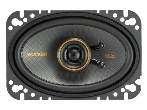 KICKER KSC460 4X6-Inch Coaxial Speakers w/.5-Inch Tweeters, 4-Ohm 47KSC4604