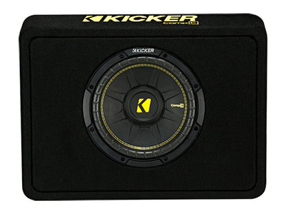 KICKER CompC 10 Inch Sub in Thin Profile Enclosure, 4-Ohm 300W 44TCWC104