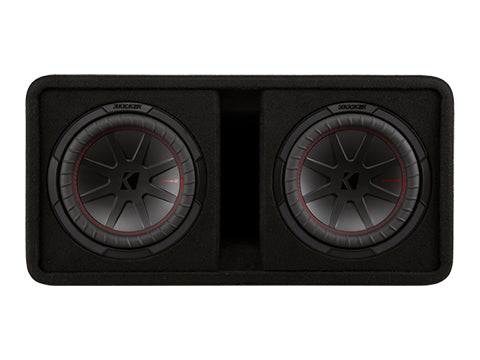 Kicker CompR 10-Inch DUAL Subwoofers in Vented Enclosure, 2-Ohm 800W 48DCWR102