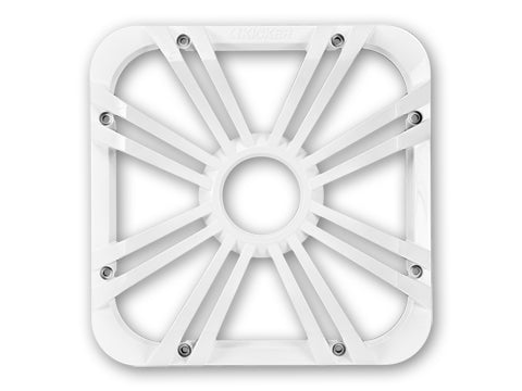 Kicker 11L712GLW 12" Square Subwoofer Grill, Led, For 11s12l7, White - TuracellUSA