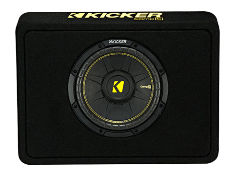 KICKER CompC 10 Inch Sub in Thin Profile Enclosure, 2-Ohm 300W 44TCWC102