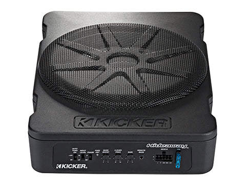 Kicker Hideaway compact Powered Subwoofer 10-inch Subwoofer and 180 Watt Class D Amplifier 46HS10