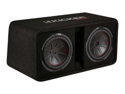 Kicker CompR 10-Inch DUAL Subwoofers in Vented Enclosure, 2-Ohm 800W 48DCWR102