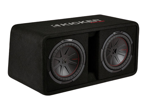 Kicker CompR 10-Inch DUAL Subwoofers in Vented Enclosure, 2-Ohm 800W 48DCWR102
