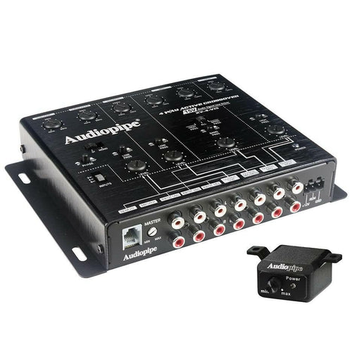 Audiopipe XV4V15, 4-Way Active Crossover. 15 V Audio Signal Line Driver - TuracellUSA