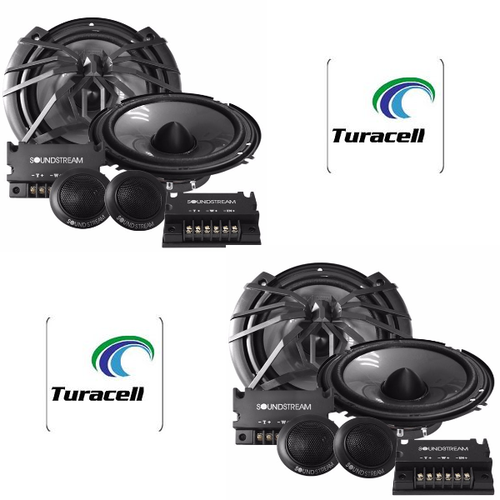 4 Soundstream AC.6 Arachnid 300 Watts 6.5" 2-Way Component Speaker Tweeters - TuracellUSA