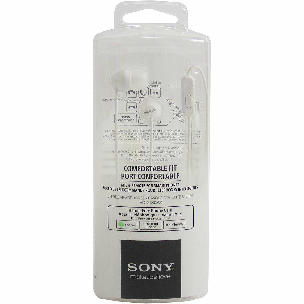 Sony MDREX15AP Fashion Earbuds In Ear Headphones/Headset w/ Mic Assorted Colors - TuracellUSA