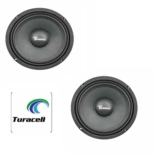 2 TIMPANO TPT-MD6 Mid Range Bass Loud Speaker Car Audio 6" 8 Ohm 260 Watts Peak - TuracellUSA