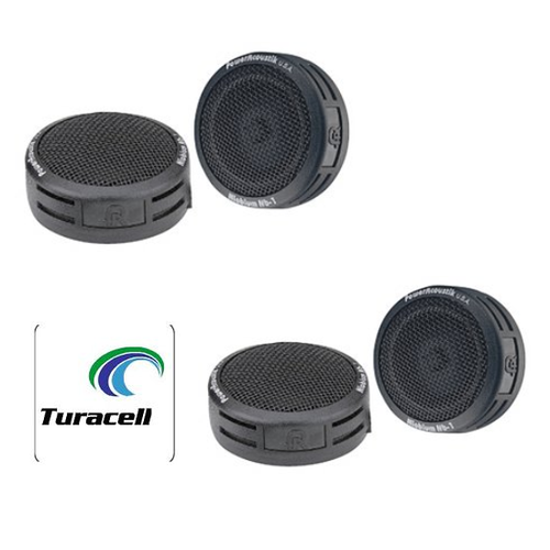 4 POWER ACOUSTIK NB-1 1" SURFACE ANGLE MICRO DOME TWEETERS NIOBIUM MAGNETS 200 W - TuracellUSA