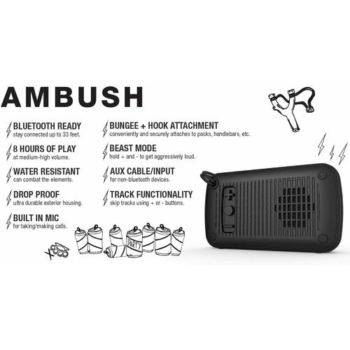 S7AMGW343 Skullcandy Ambush Water-resistant Drop-proof Bluetooth Speaker NEW - TuracellUSA