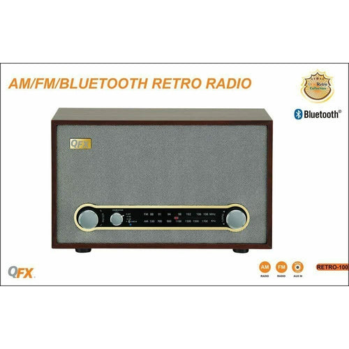 RETRO100 QFX Retro Collection Bluetooth AM/FM NEW - TuracellUSA