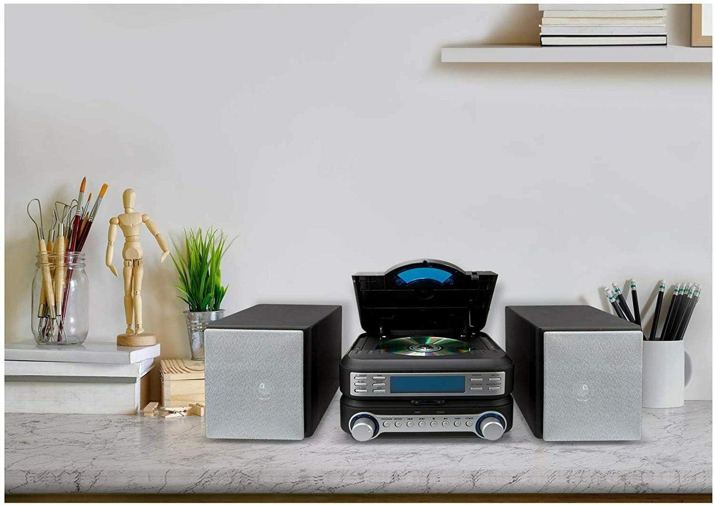 HC221B GPX Compact CD Player Stereo Home Music System with AM/ FM Tuner NEW - TuracellUSA