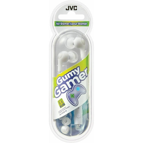 JVC-HAFX7 Gumy Blue Gamer Earbuds with Microphone Comfort fit BRAND NEW RETAIL - TuracellUSA