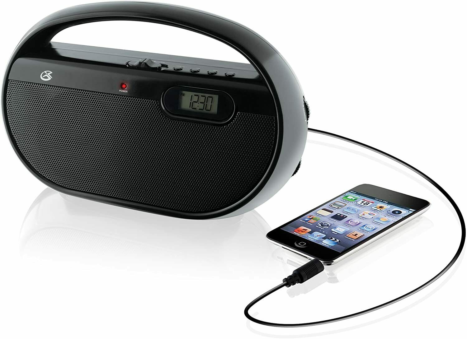 R602B GPX Portable AM/FM Radio with Digital Clock and Line Input - TuracellUSA