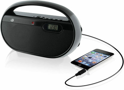 R602B GPX Portable AM/FM Radio with Digital Clock and Line Input - TuracellUSA