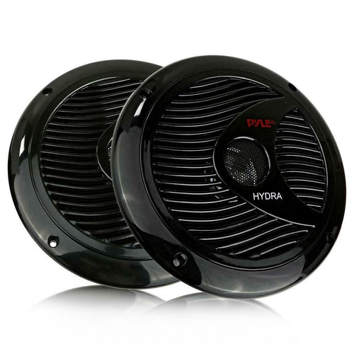 PYLE PLMR60B 6.5" 150W Marine/Boat Dual Cone Waterproof Speakers PAIR BRAND NEW - TuracellUSA