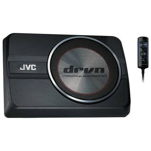 JVC CW-DRA8 250 Watts 8" DRVN Series Compact Powered Car Audio Subwoofer System - TuracellUSA