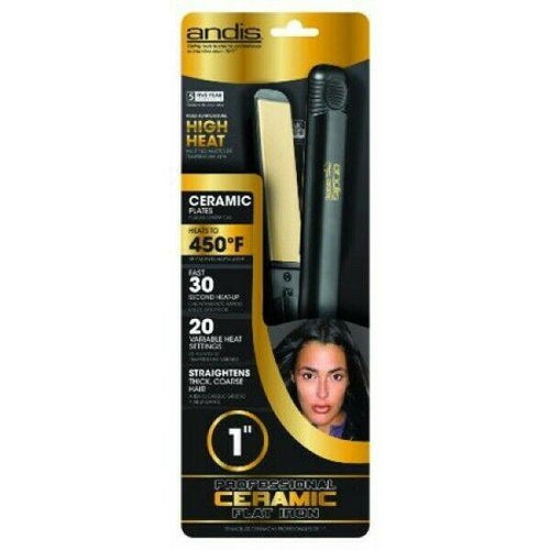 ANDIS 67095 PROFESSIONAL CERAMIC FLAT IRON 1" - CSI-1EA - BLACK/GOLD - RC 4794 - TuracellUSA