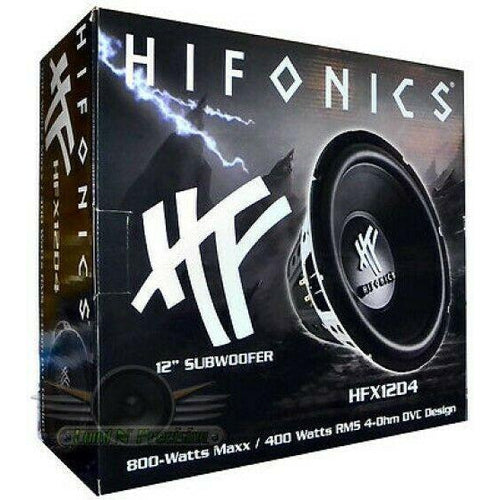 4 X Hifonics HFX12D4 HF Series 12" 800 Watt DVC 4 Ohm Car Subwoofers PAIR NEW! - TuracellUSA