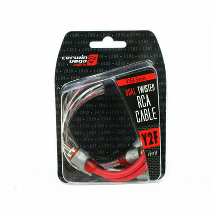 CRVY2F Cerwin Vega 1 male to 2 female, 1 Pair Pack RCA Cable BRAND NEW - TuracellUSA