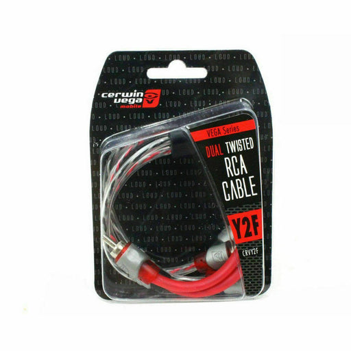 CRVY2F Cerwin Vega 1 male to 2 female, 1 Pair Pack RCA Cable BRAND NEW - TuracellUSA
