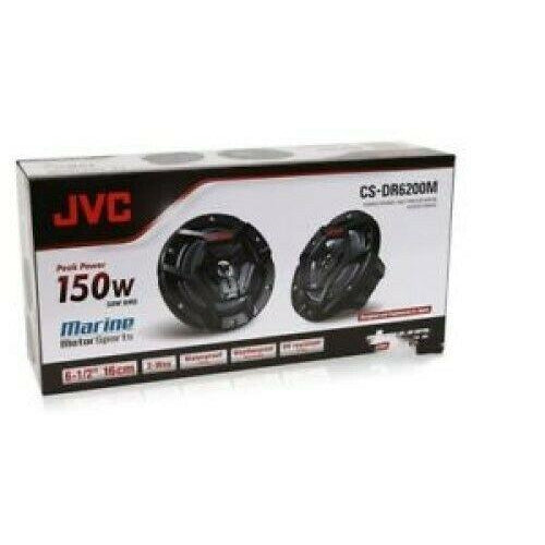 JVC CS-DR6200M Pair 6.5" Marine Speakers 300 Watts Peak 2 Speakers - TuracellUSA