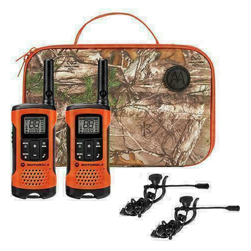 Motorola Talkabout Dual Pack 2-way Radios Camo Carry Case w/ Earbuds T265 - TuracellUSA