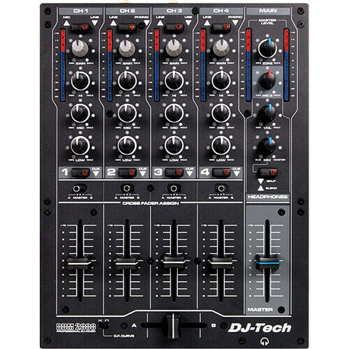DDM2000USB DJ-Tech USB Professional 4-Channel USB DJ Mixer BRAND NEW - TuracellUSA