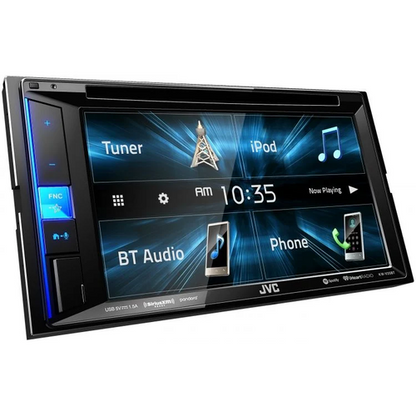 JVC KW-V25BT CAR STEREO DOUBLE DIN 6.2" TV CD USB DVD BLUETOOTH IPHONE PANDORA - TuracellUSA