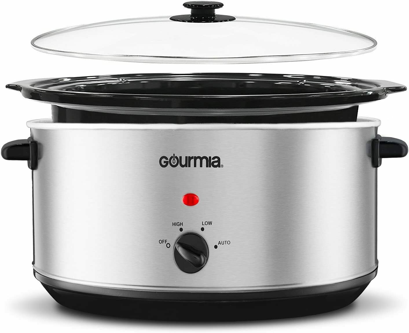 PC710 GOURMIA 7 Quart Oval Stainless Steel Slow Cooker with Auto Mode and Cool - TuracellUSA